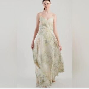 Jenny Yoo Inesse Dress Size 4 Neutral Garden Floral Watercolor Wedding Guest